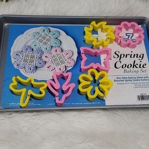 Spring Cookie Baking Set with Yellow and Pink Cutters